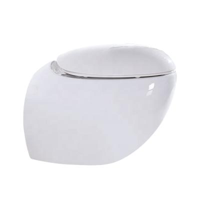 China Double-flow Vieany brand ceramic OK--0010 wall hung toilet egg shape hotel villa rimless strong flushing suitable flat for sale