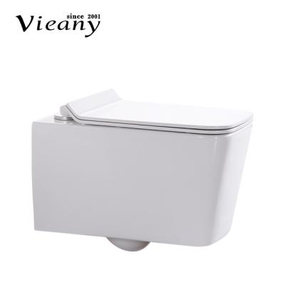 China European Double-Flow China Supplier Top Wall Hung Toilet , Bathroom Ceramic Wall Mounted Toilet for sale