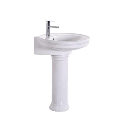 China vieany modern ceramic cabinet bathroom pedestal wash basin modern washbasin made in china OK-2475 for sale