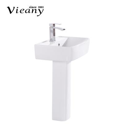 China Factory Production Modern Oval Single Stand Basins And Sink Modern Free Standing Bathroom Toilet Sinks Basin With Pedestal for sale