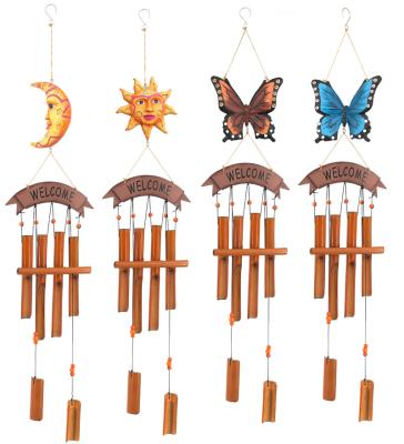 China resin & Factory direct sale cheap bamboo wind chimes small for garden and home decoration for sale