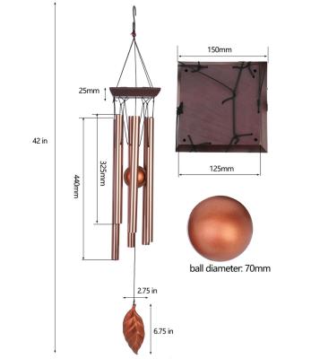 China Modern Exquisite Gold Wooden Price Factory Sale Decorative Wind Chimes for sale