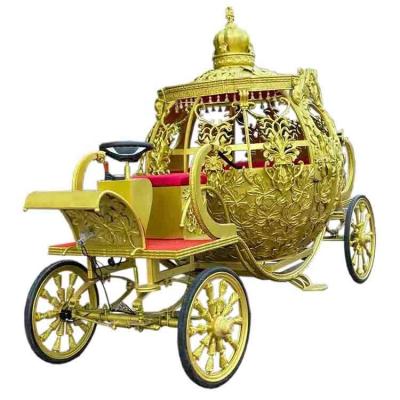 China Wedding Golden Wedding Cinderella Horse Carriage New Design Four Wheels For Sale for sale