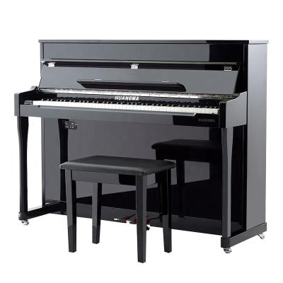 China Digital 88 Key Digital Upright Piano Weighted Home Vertical Piano Black Polished HUANGMA HD-L118 for sale