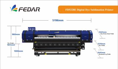 China Super Large and Wide Print Shops Printer Fedar FD5328E Digital Textile/Fabric Dye Sublimation Printer for sale