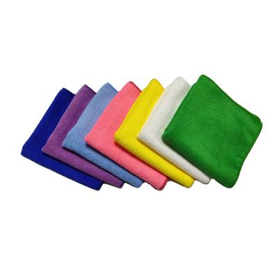 China Kocean Small Quantity Logo Packaging 7 Colors 30cm*30cm Viable Custom Stock Cloth Microfiber Terry Cleaning Cloth for sale