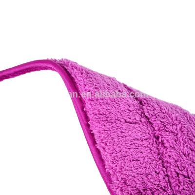 China Kocean Viable Purple Fleece Cloth Microfiber Coral Spray Mop Pads Flat Floor Cleaning Mop Pads for sale