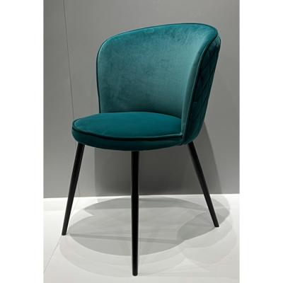 China Modern Luxury Fabric Furniture Velvet/Wholesale Nordic Home Living Room Kitchen Velvet Dining Chair With Metal Legs for sale