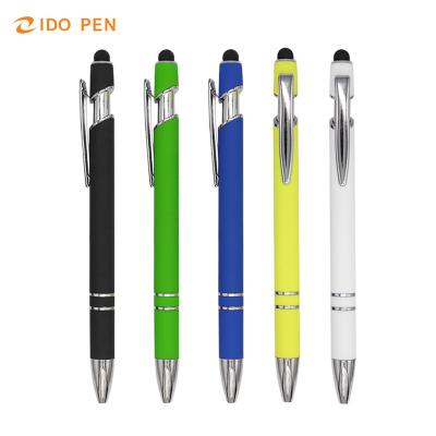 China office & School Pen The most popular promotional stylus pen metal custom logo with rubberized barrel for wholesale for sale