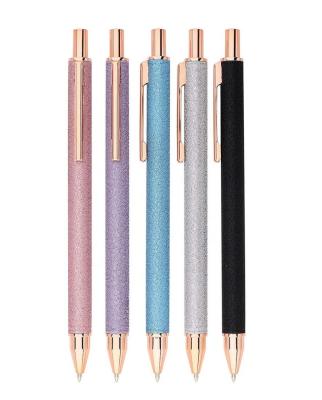 China office & School Pen Luxury Promotion Best Price Aluminum Material Metal Ball Pen Beautiful With Gold Trims for sale