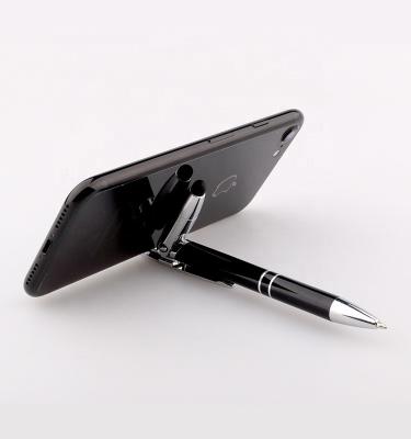 China office & School Pen Alibaba hot sale fancy logo metal ball pen stylus phone holder pen for promotion for sale