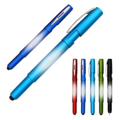 China &Office Promotional Supply Multifunctional Pen Business Stylus Phone Holder Pen With LED Logo Light Pen Engrave for sale