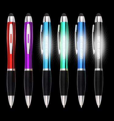 China Promotional Pen IDO OEM Led Light Gift Screen Pen Custom Logo Stylus Promotion Ball Pen for sale