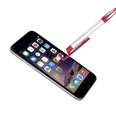 China Custom Pen Promotion Stationery Stylus Logo Printed Ball Pen With Phone Holder for sale