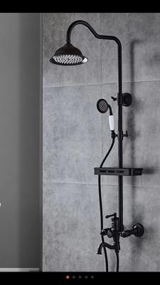 China Schwarze Badduschspaltenduschgesetztes /shower-dusche Duschgesetzte /stainless-Stahls justierbare/Duschespülung/chuveiro zu verkaufen