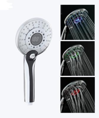 China Temperature Display LED Bathroom Shower Heads for sale