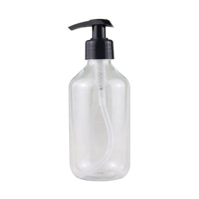 China Wholesale Empty 300ml Pet Hair Oil Cosmetic Plastic Bottles Shampoo Bottle With Lotion Pump for sale