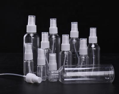 China Transparent BEAUTY Quality Cosmetics Spray Bottle PET PACKAGING Plastic Spray Bottle for sale