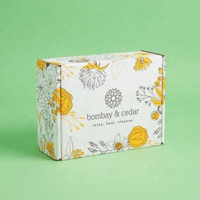 China Handmade Manufacturer Large Flat Courier Postal Corrugated Cardboard Cosmetic Postage Printed Mailing Boxes for sale