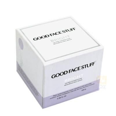 China Recyclable Custom Cosmetics Skin Care Beauty White Cardboard Box With Insert for sale