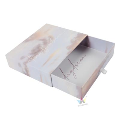 China Handmade Recyclable Custom Logo Printed Luxury Cardboard Paper Gift Packaging Drawer Box for sale