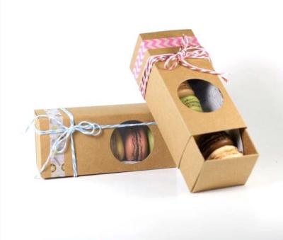 China Recyclable Customized Transparent Slide Macaron Box / Macaron Packaging Box for sale