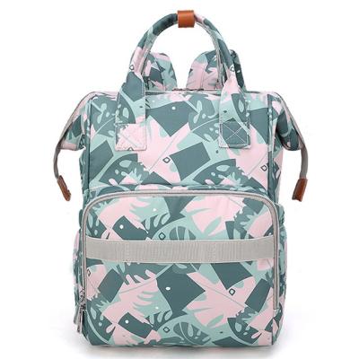 China New Waterproof Printed Portable Mummy Backpack Large Backpack Mummy Bag Mummy Baby Bag for sale