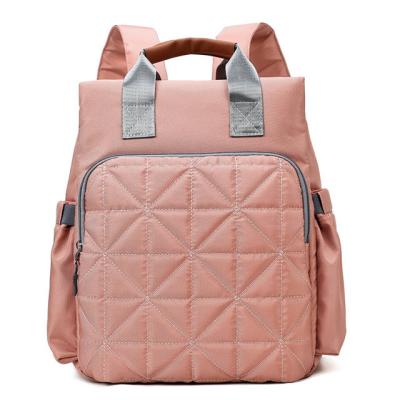 China Fashion Waterproof Custom Large Capacity Mother-and-Baby Bag Mommy Backpack Portable Diaper Bag for sale