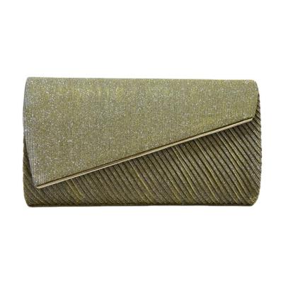 China New Luxury Long Envelope Pleated Lady's Evening Clutch Bag Evening Shoulder Bag Wedding Clutch Bag For Women for sale