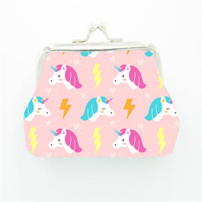 China Waterproof large number of change large cartoon unicorn running lady children's wallet key bag wallet for sale