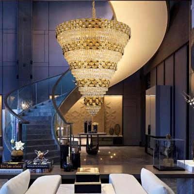 China Best Factory Price Modern Luxury Crystal Pendant Light Adjustable Height Led Chandeliers Pendant Lamp for sale