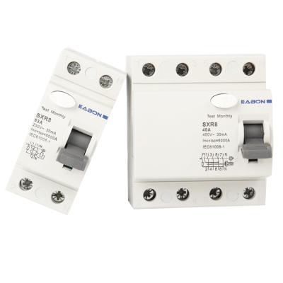 China SGR AUR3 SXR8-4P RCCB RCBO RCD 63AMP Electronic Magnetic RCCB Circuit Breaker 10000A for sale