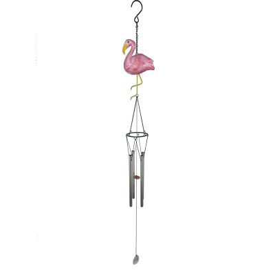 China New Design Garden Decoration Flamingo Metal Wind Chimes for sale