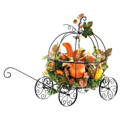 China 2015 Garden Decoration Hot Sale Pumpkin Carriage Metal Craft Carriage Garden Decoration for sale