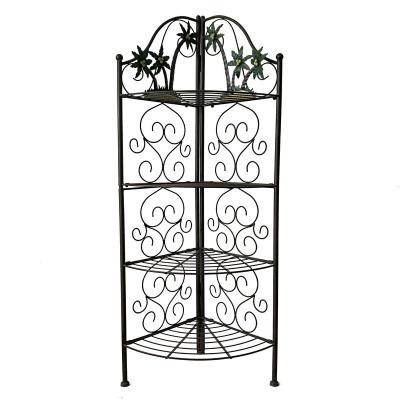 China Europe Popular Indoor Garden 4 Tier Decorative Iron Flower Stand for sale