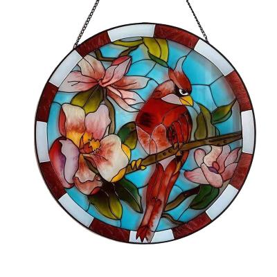 China Home Decoratiove 10inch Home Decor Suncatcher Craft Stained Glass Sun Catcher Wall Hanging for sale