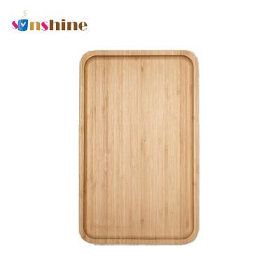 China Sinshine Japan Sustainable High Quality Bamboo Round Refreshment Tray Rectangular Teacup Tableware Bamboo Home Tray for sale