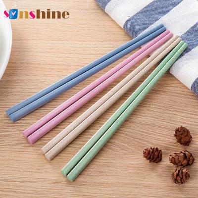 China Sinshine Amazon Wheat Solid Color Tableware Hotel Family Restaurant Portable Chopsticks Viable New Straw Hot Chopsticks for sale