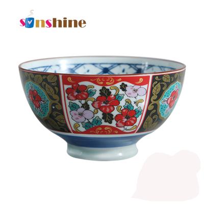 China Rice Viable High Quality Blue White Porcelain Decal Japanese Style Japanese Style Sinshine Ceramic Bowls for sale