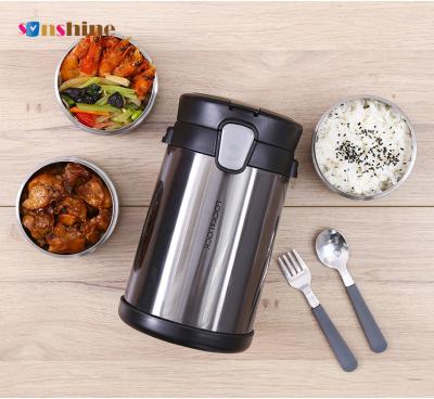 China Sinshine Factory Price Metal Stainless Steel Freshness Preservation Vacuum Thermal Insulation Lunch Box For Office for sale