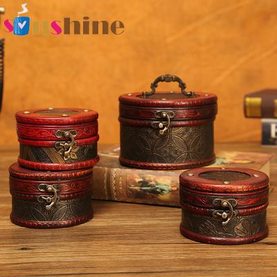 China Retro Sinshine Creative Cylindrical Jewelry Storage Box Eco-friendly And Simple for sale