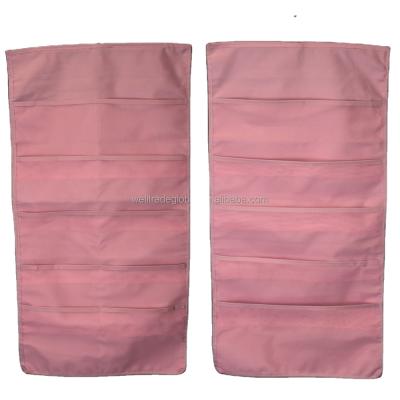 China Eco - Friendly Durable Hanging Storage Organizer 2 Side With 25 Pockets Pink Set Of 2 for sale