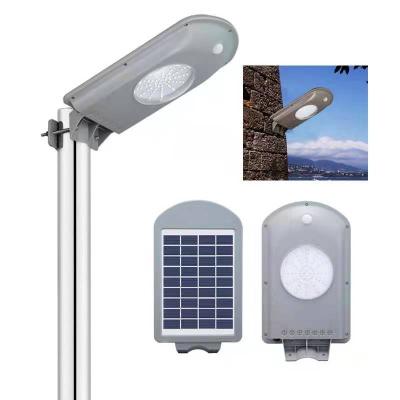 China Original System KHT 6w High Lumens IP65 High PIR Solar Powered Outdoor Sensor All In One Plastic Solar Garden Light for sale