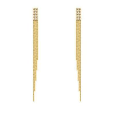 China New long jewelry 925 Sterling Silver Stud Earrings of CLASSIC fashion tassel temperament earrings for sale