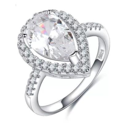 China Best Selling CLASSIC Accessories Ring Ladies Creative Platinum Plated Crystal Ring Jewelry for sale