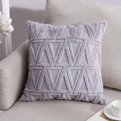 China Cozy plush pillowcase plush pillowcase INS style home sofa pillowcase office cushion cover double-sided cushion cover comfortable explosion style for sale