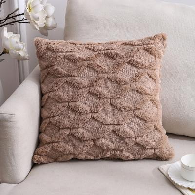 China Plush Pillow Cover Anti-static Ins Style Nordic Double Sided Plush Home Sofa Pillow Cover Office Cushion Cover for sale