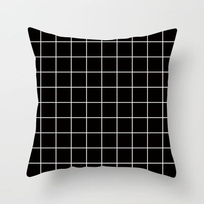 China Sofa Pillowcase Modern Geometric Abstract Black Popular Pattern Home Pillow Case Single Cushion Cover for sale