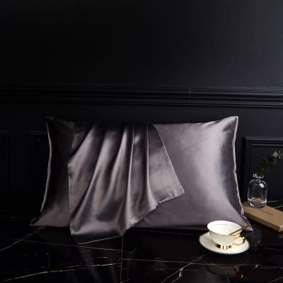 China 19 Solid Color Anti-static Silk Wrap Pillowcase Mums Mulberry Silk Tencel Silk Pillowcase for sale