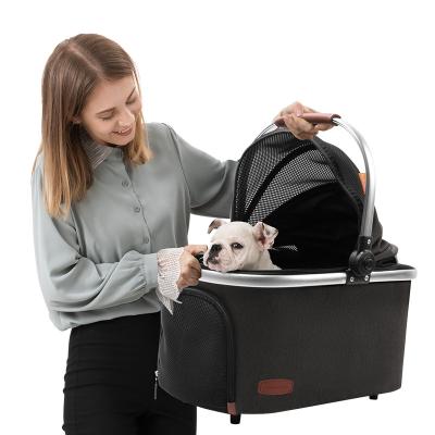 China Viable Cart is Detachable Dog Strollers Travel 4 Wheel Pet Walker Pet Dogs Small Pet Stroller for Dogs for sale